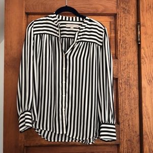 LOFT black and white stripes blouse